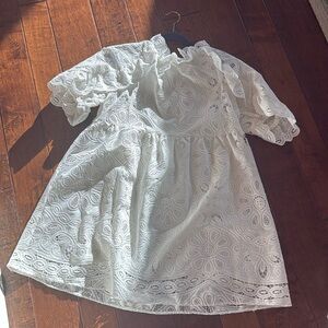 Sezane white babydoll dress